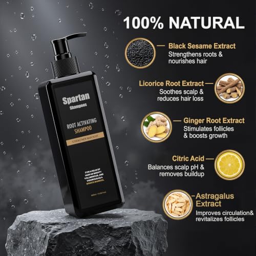 Herbal Hair Growth Shampoo for Men and Women - 500ML Root Activator for Thinning Hair & Hair Loss