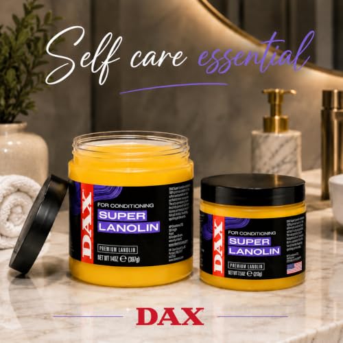 DAX Super Lanolin Hair Conditioning Treatment - 14 Oz, Pack of 2 - Moisturizing Fragrance-Free Hair Mask