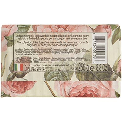 Nesti Dante Romantica Exhilarating Natural Soap - Florentine Rose & Peony 250g/8.8oz