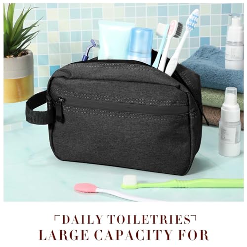 Hillban Black 9-Piece Portable Waterproof Toiletry Bag Travel Organizer