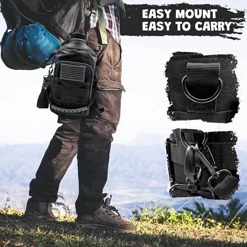 128 Oz Water Bottle Big Black Stainless Steel Insulated Water Jug - Leakproof, Travel Friendly