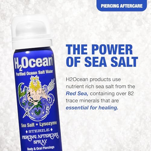 Piercing Aftercare Spray with Sea Salt and Enzymes - 1.5 oz, Pack of 2