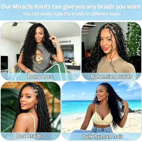 LYCSOU 18 Inch Curly Feather Crochet Hair - 100 Strands, Deep Wave, Knotless, 200g, Black Women Protective Style