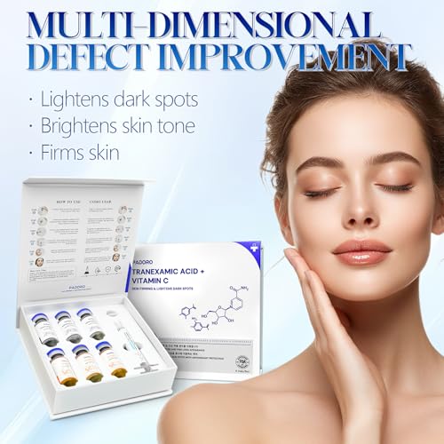 Tranexamic Acid Serum, Gold Vitamin C, Dark Spots, Pigmentation serum, Improves the Appearance, Anti-Aging Serum, Suitable for All Skin Types, Skincare, Repairs and Comforts, Reduces Wrinkles (2PC)