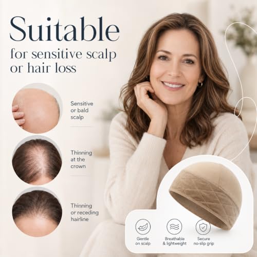 Dark Brown 2-Pack Wig Grip Caps for Women Non-Slip & Secure Fit