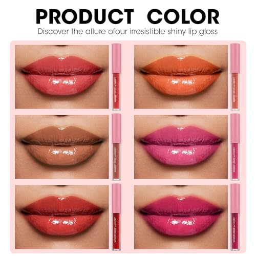 AZEN 60 Pack Lip Gloss Set - Varied Shimmery Colors A-60P