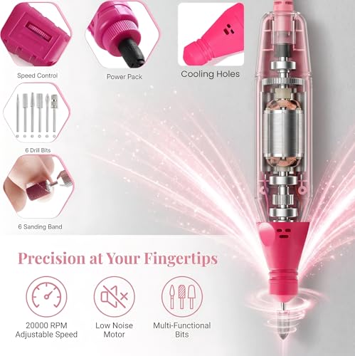 Acrylic Nail Kit with Drill for Beginners - Includes UV Light & 18 Colors