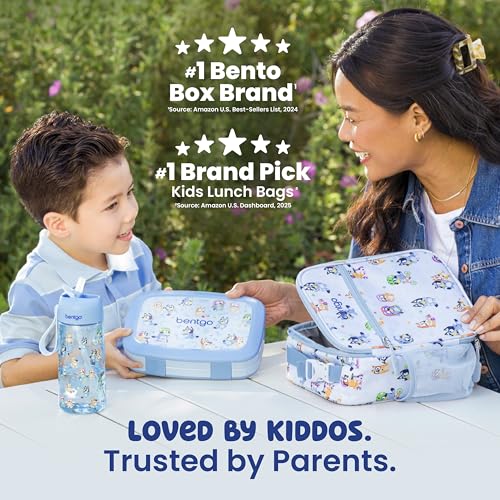 Kids Lunch Set with Bluey Play Day - Leak-Proof Bento Box & Water Bottle