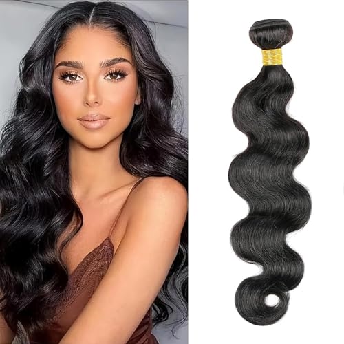 18 Inch Body Wave Human Hair Bundle - Natural Black Virgin Brazilian 8A 100g - Variation #1B-Natural Black