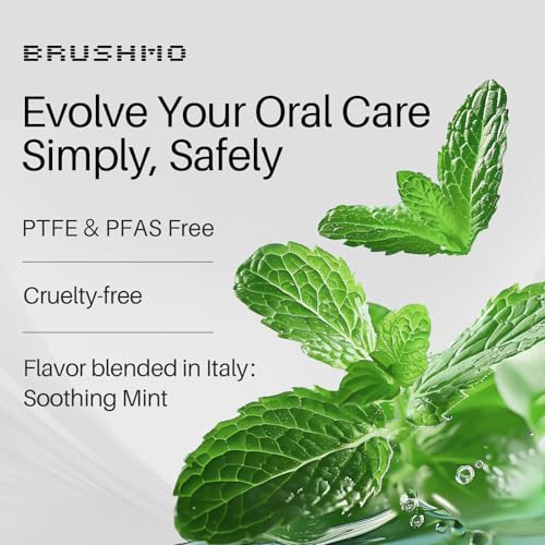 Brushmo BB Floss Expanding Black Mint Dental Floss 5 Pack 55 yd Each (165 ft total)