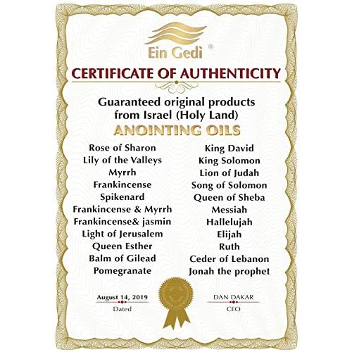 Ein Gedi Anointing Oil 100 ml - 3.4fl oz Blessing From Jerusalem Made In Holyland For Prayer And Blessings Scented With Oils Of The Bible