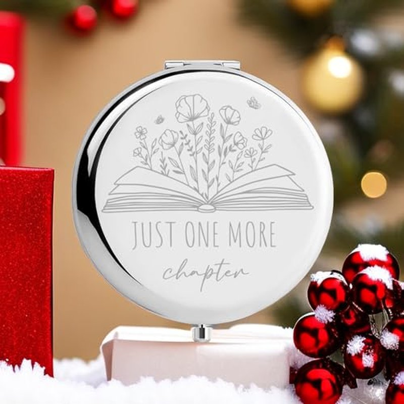 Book Lovers Compact Mirror - Gifts for Women Readers, Librarian Gift Ideas