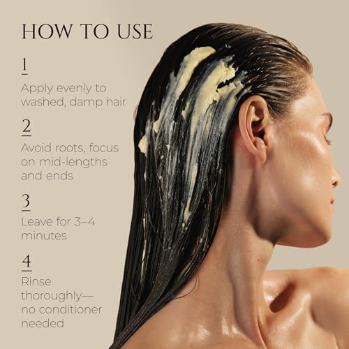 Professional Hair Mask for Dry Damaged Hair with Pearl Powder - Hydrating Nourishing Treatment
