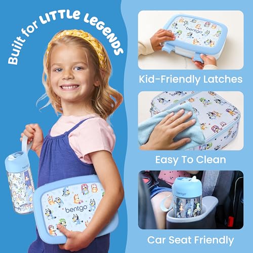 Kids Lunch Set with Bluey Play Day - Leak-Proof Bento Box & Water Bottle