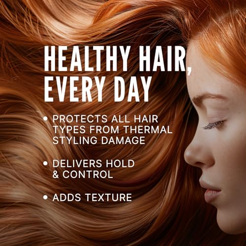 Heat Protectant Hair Spray with Hold & Texture - Lightweight Thermal Styling Spray 8.5 oz