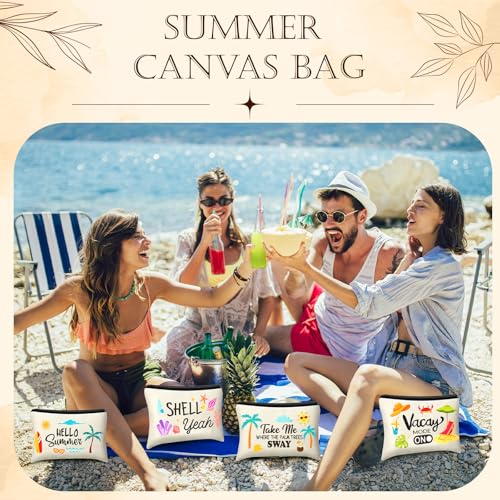 Summer Christmas Makeup Bag Set - 16 Pcs Bulk Cosmetic & Travel Bags