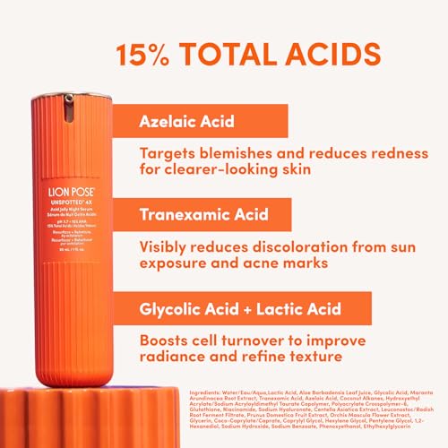 Tranexamic Acid Dark Spot Serum with AHA for Face & Body - Brightening Night Treatment