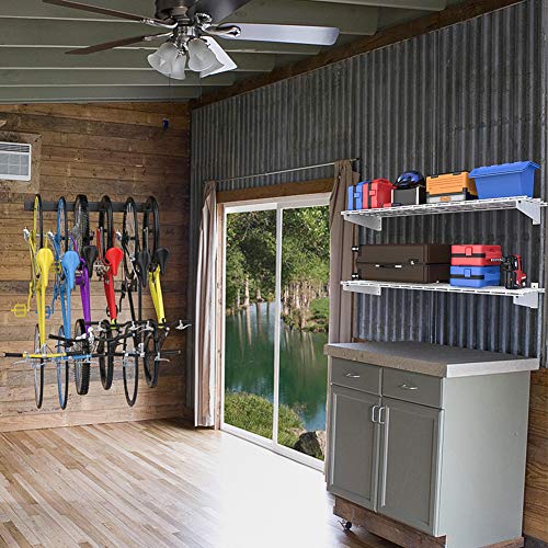Garage Wall Mount Shelves 15x45 White Heavy Duty Storage Shelving Set