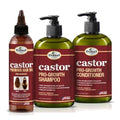 Difeel Pro-Growth Hair Care Set with Castor Oil - 3-PC Style: Shampoo & Conditioner 12oz EACH, & Hair Oil 8oz