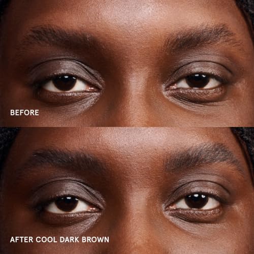 Eyebrow Pencil for Women Men - Precise 2-in-1 Brow Definer in Cool Dark Brown - Sculpt & Fill