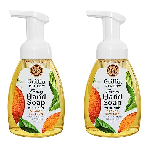 Foaming Hand Soap with Organic MSM & Orange Blossom - Vegan, Paraben-Free, 8 fl oz - 2 Pack