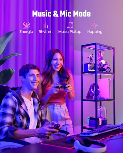 Superdanny RGB Light Display Cabinet with App & Remote Control, Dimmable LED