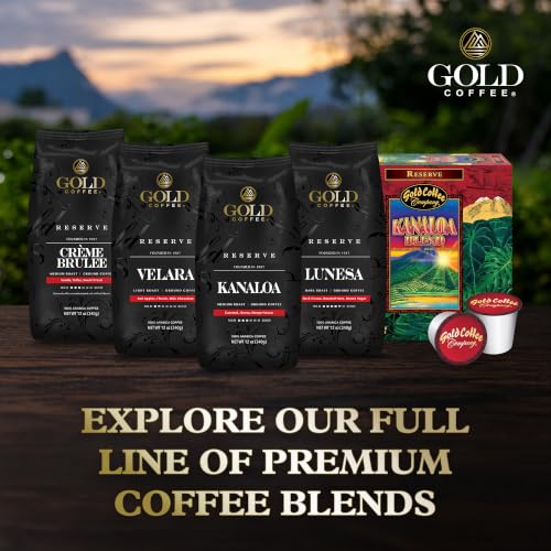 Gold Coffee Co. Kanaloa Blend Whole Bean Coffee 2lb Pack of 2 - Medium Roast