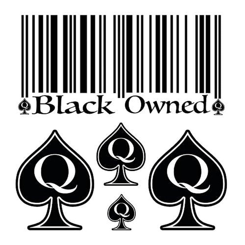 5 Sheet - Black Owned and QoS Temporary Tattoo Pack