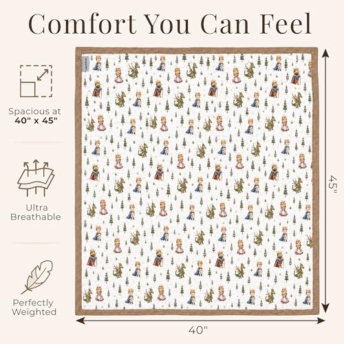 Organic Cotton Muslin Baby Blanket Farm Variation - Soft Swaddle & Toddler Quilt