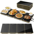 Electric Warming Tray 4-in-1 Modular Food Warmer 34x15 Inch Adjustable Temperature