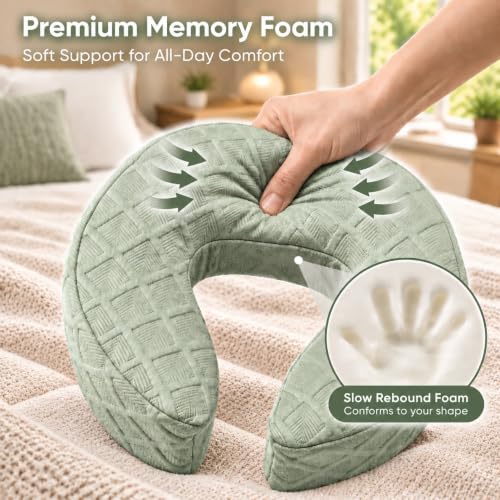 Green Massage Headrest for Bed - Fits 6-17 Inch Mattress & Pillowcases