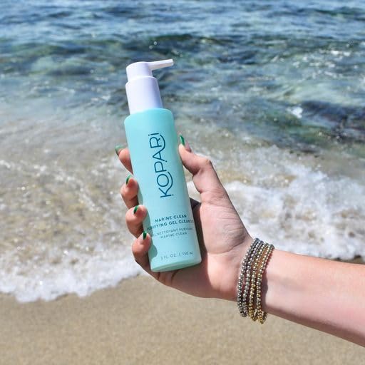 Kopari Marine Clean Purifying Gel Cleanser 5.1 oz - Gel-to-Foam, Gentle & Nourishing, No Color