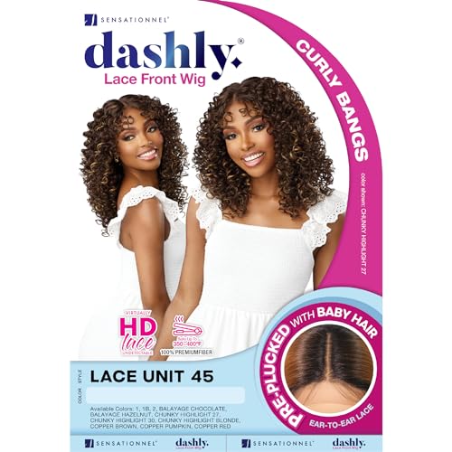 Sensationnel Dashly Lace Front Wig - Style CH27, Short & Long Styles, HD Transparent Lace, Adjustable Fit
