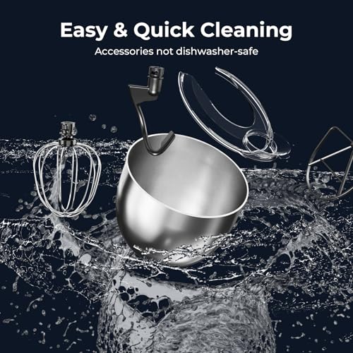 Electactic 5.3 Quart Electric Stand Mixer with 12 Speeds - Red