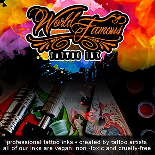 World Famous Tattoo Ink Outlining Black 8 fl oz - Professional Vegan Non-Toxic