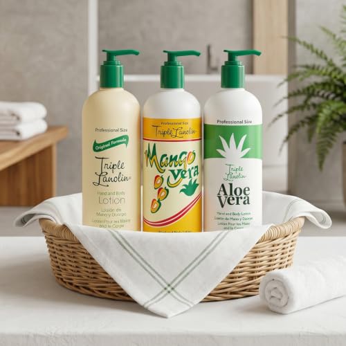 Triple Lanolin Aloe Vera Moisturizing Lotion 128oz for All Skin Types