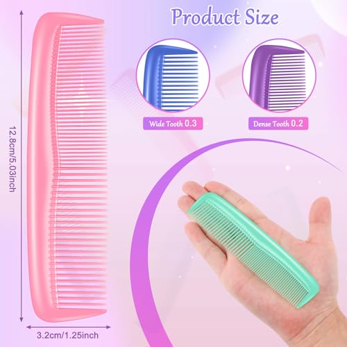 HOFASON 200 Pack Colorful Travel Hair Combs - Individually Wrapped for Women & Kids