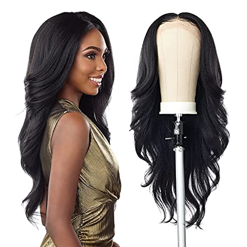 Sensationnel Butta LaceWig Unit 16 1B OFFBLACK HD Lace Front Synthetic Wig - Pre-Plucked, Natural Hairline