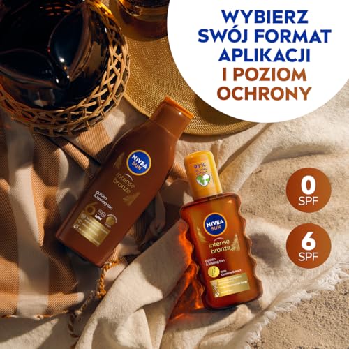Nivea Sun Body Oil Spray with Jojoba Oil & Vitamin E - Lightweight, Non-Greasy 200ml