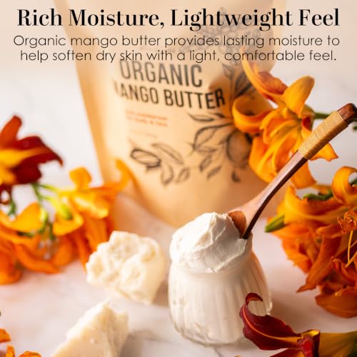 Organic Mango Butter - USDA Certified Raw Unrefined Body & Hair Moisturizer - 8 oz - Variation of THIS listing