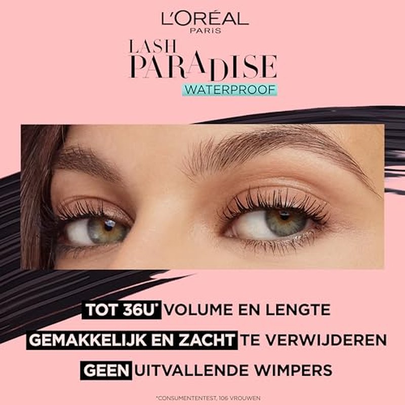 L'Oreal Paris Paris Paradise Mascara Waterproof, Black