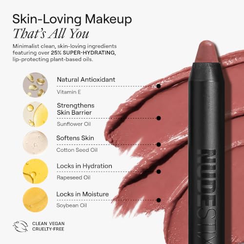 Nudestix Gel Color Lip & Cheek Balm - Pulse - Hydrating Tinted Stick with Glossy Shine