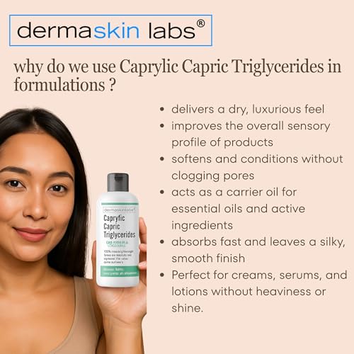 4 Fl Oz Caprylic Capric Triglycerides Cosmetic Grade Lightweight Moisturizer Base - Non-Greasy Coconut Oil Derivative