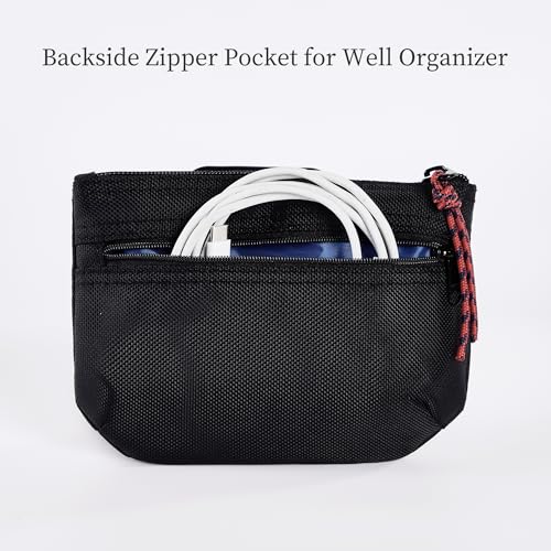 Rough Enough EDC Travel Cable Organizer Pouch 1680D Nylon, Black