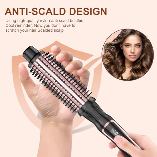 USHOW 1.5 Inch Rose Gold Thermal Hair Brush for Blowouts – Ionic Ceramic