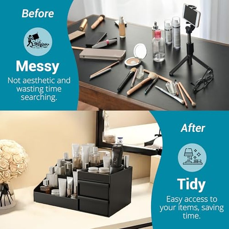 Cologne Organizer for Men, Bathroom Countertop Organizer, Vanity Storage Shelf, Perfume & Cologne Stand, Dresser Rack, Organizador de Perfumes, Bedroom essentials for men, Birthday Gift for Men