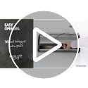 Large White Metal Bread Box with Roll Top Lid for Kitchen Countertop - Fits 2 Loaves