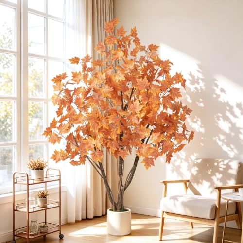 Artificial Fall Maple Tree 5FT for Indoor Outdoor Decor - Vibrant Autumn Leaves
