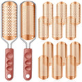 Rose Gold 14-Piece Foot File Pedicure Tool Set | Rustproof Callus Remover