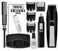 Cordless Beard Trimmer with Nose, Ear & Brow Attachments - Rechargeable